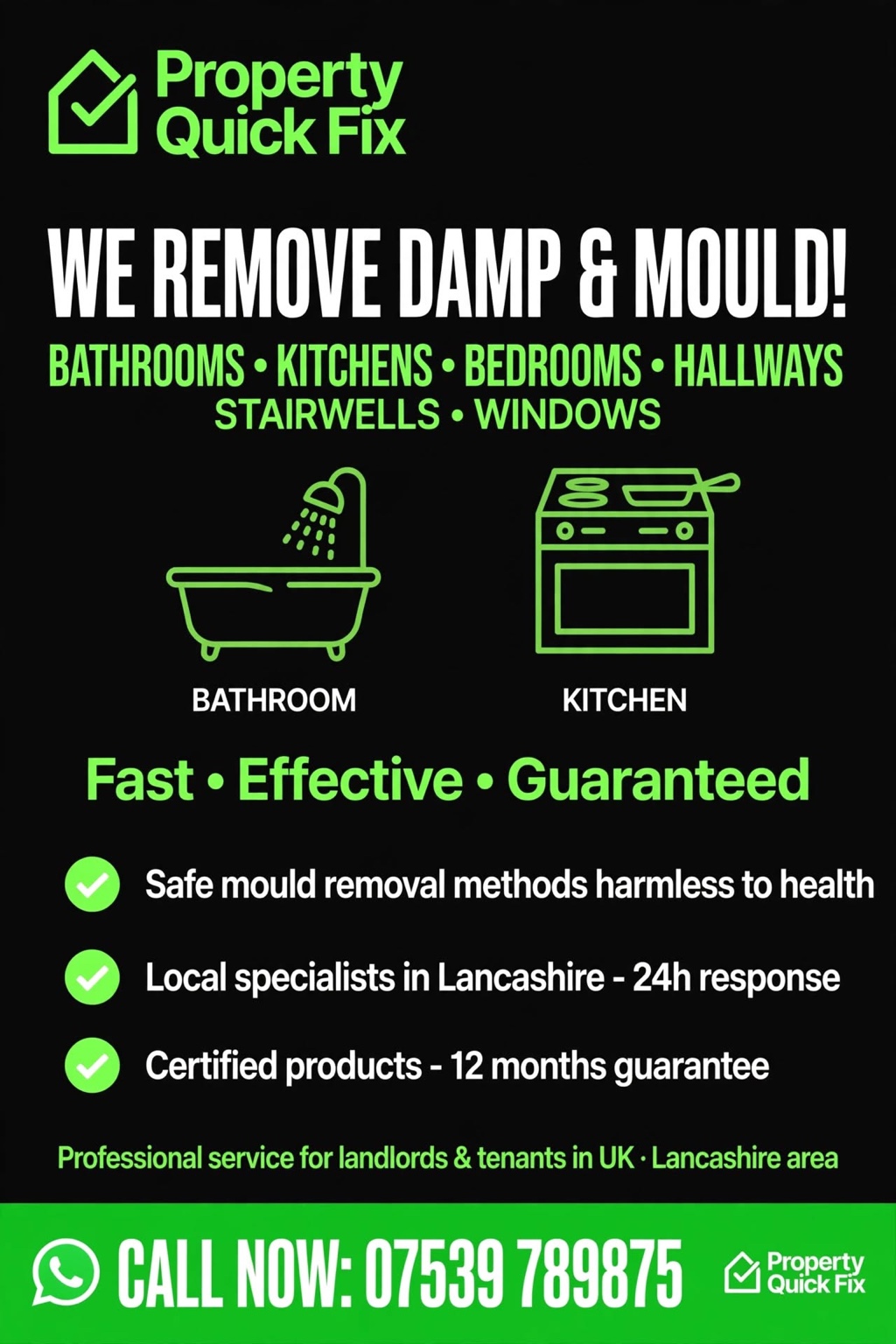 Property Quick Fix mould removal advert